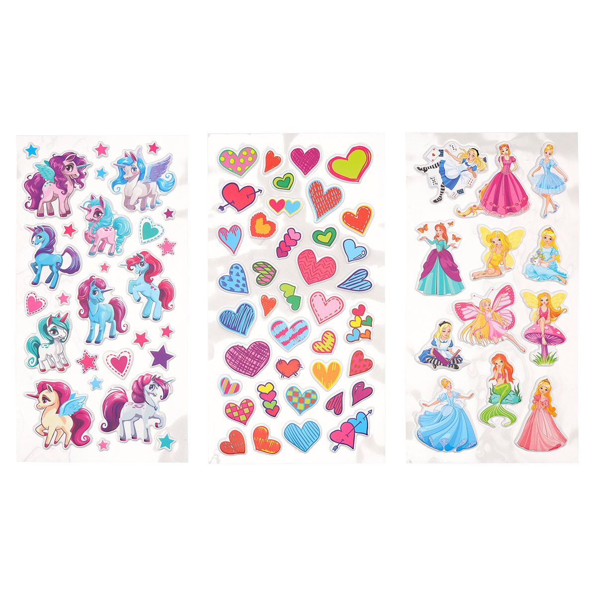 

70810 Набор объемных наклеек For girls, 100*190 мм