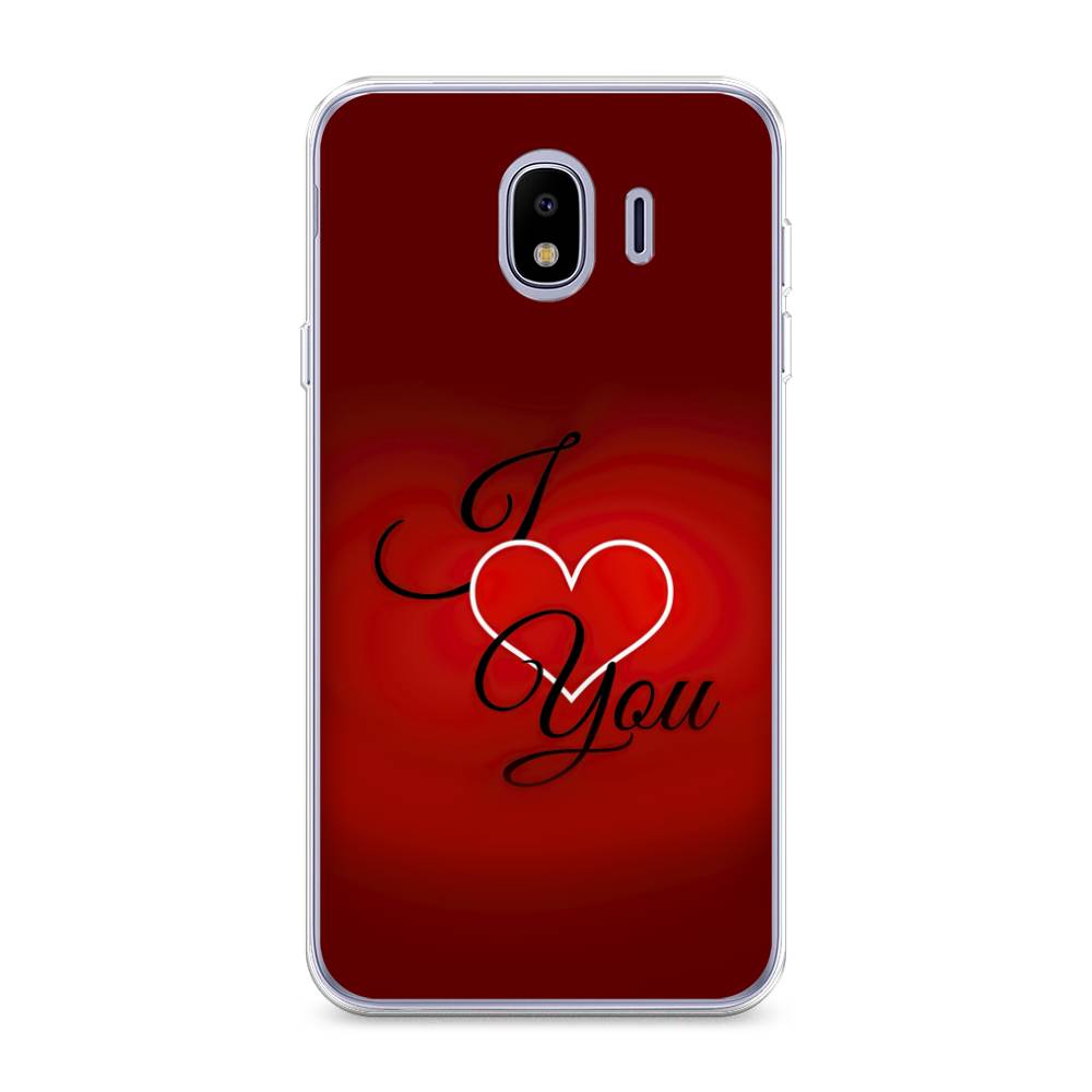 

Чехол Awog на Samsung Galaxy J4 "I love you 3", Красный;черный, 26450-6