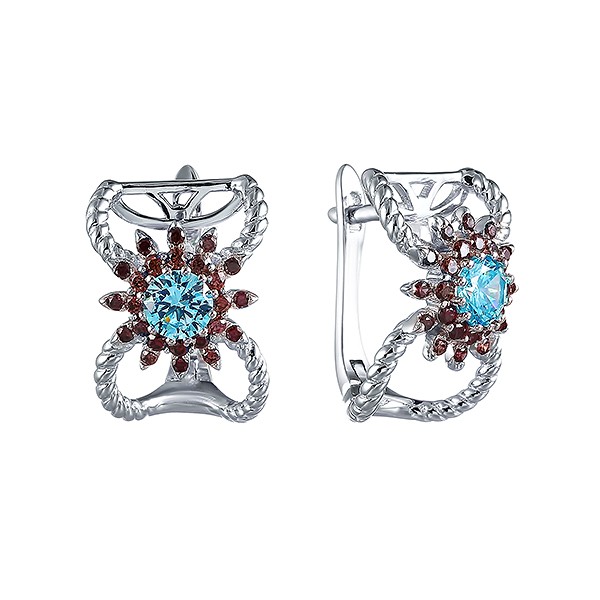 

Серьги из серебра Element47 00345E_SR_001_WG, фианит, 00345E_SR_001_WG