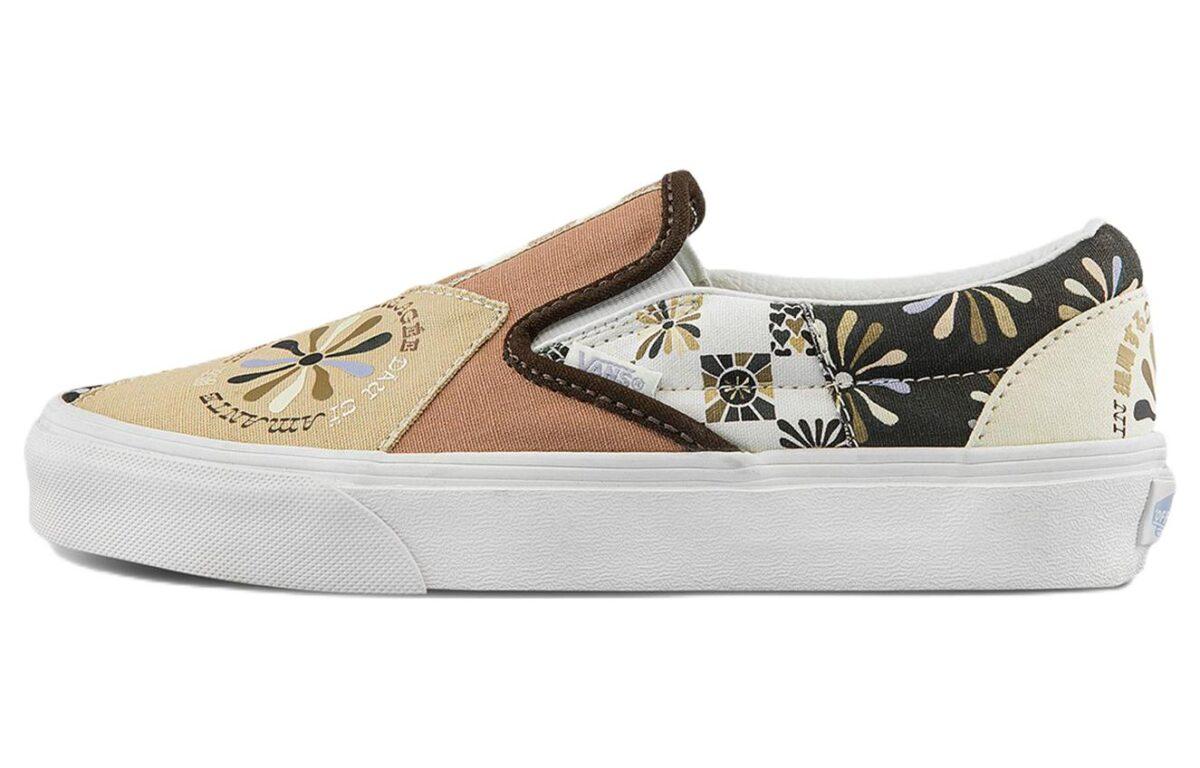 

Слипоны унисекс Vans slip-on бежевые 35 EU, Бежевый, slip-on
