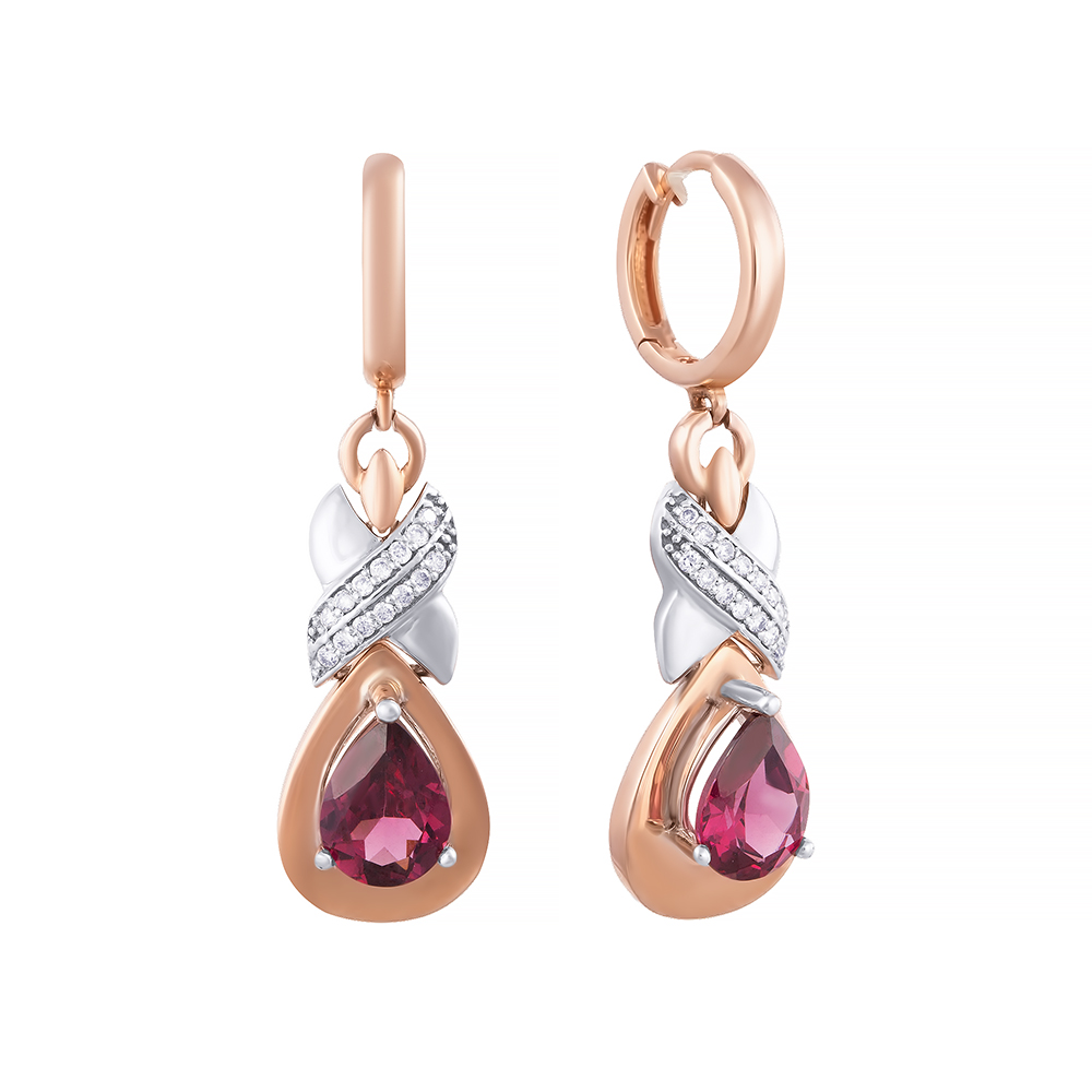 

Серьги подвески из красного золота с бриллиантом Джей Ви TKEG299_PINKDWRH_SR_RH_PINK, TKEG299_PINKDWRH_SR_RH_PINK