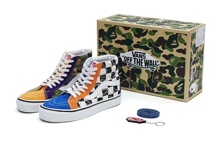 

Кеды унисекс Vans A BATHING APE x SK8 38 DX разноцветные 43 EU, Разноцветный, A BATHING APE x SK8 38 DX