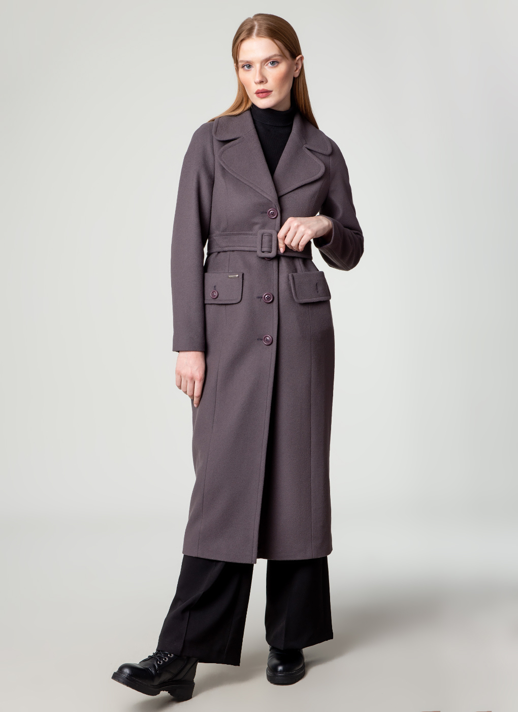 Пальто женское idekka 40156 коричневое 40 RU