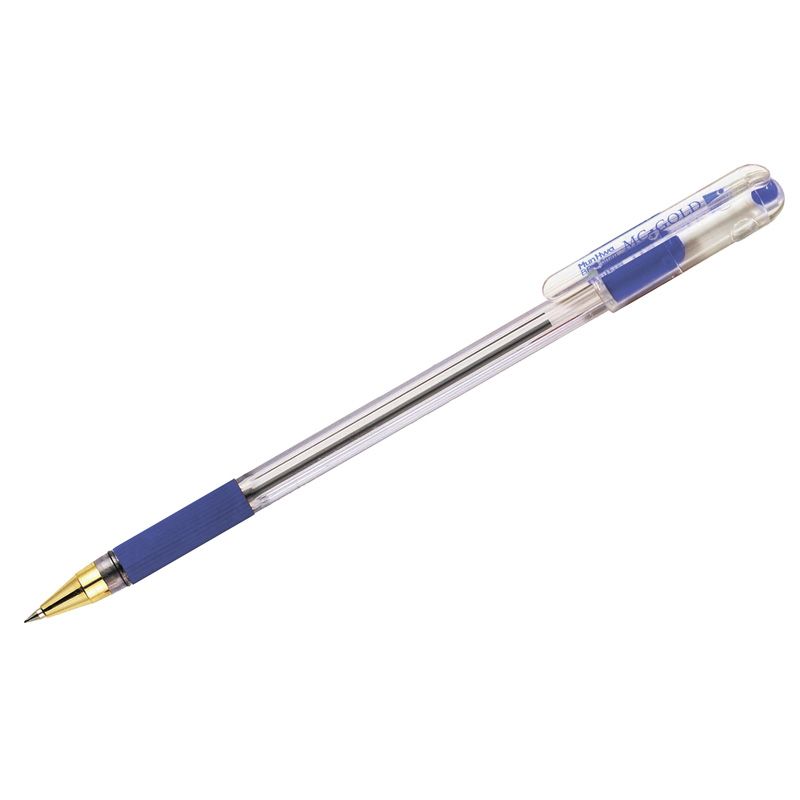 Ручка шариковая MunHwa MC Gold, синяя, 0,5мм, грип, штрих-код