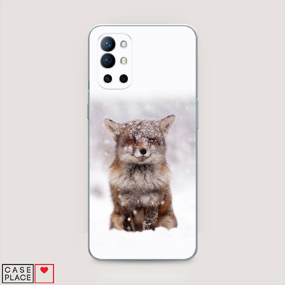 

Чехол на OnePlus 9R "Зимняя лиса", Белый;серый;коричневый, 151650-1