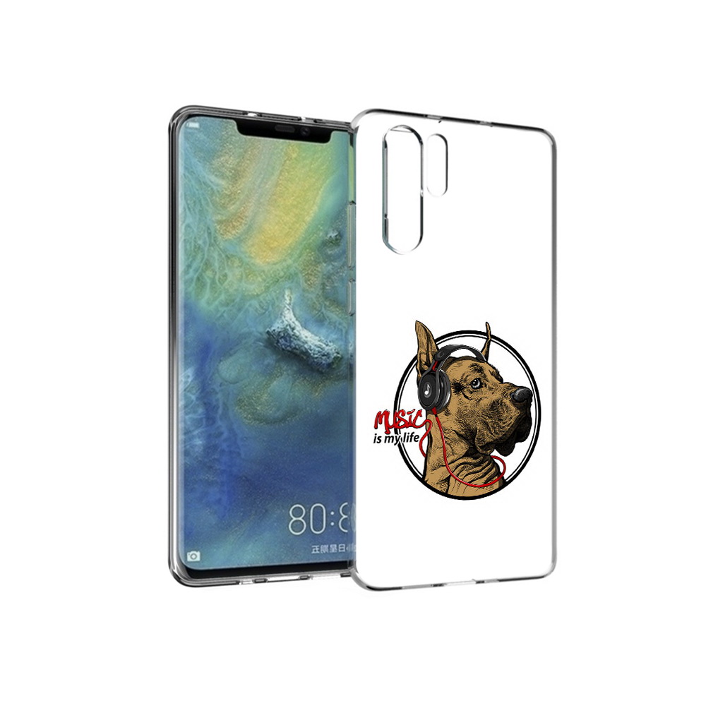 

Чехол MyPads Tocco для Huawei P30 Pro музыкальная собака, Прозрачный, Tocco