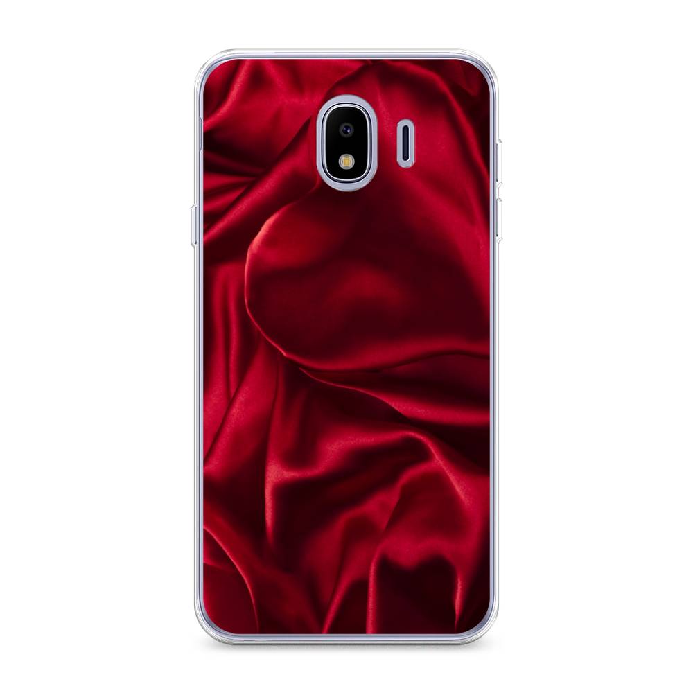 фото Чехол awog "текстура красный шелк" для samsung galaxy j4