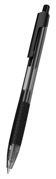 

Ручка шариков. автоматическая Deli Arrow EQ01920 прозрачный/черный d=0.7мм черн.12 шт