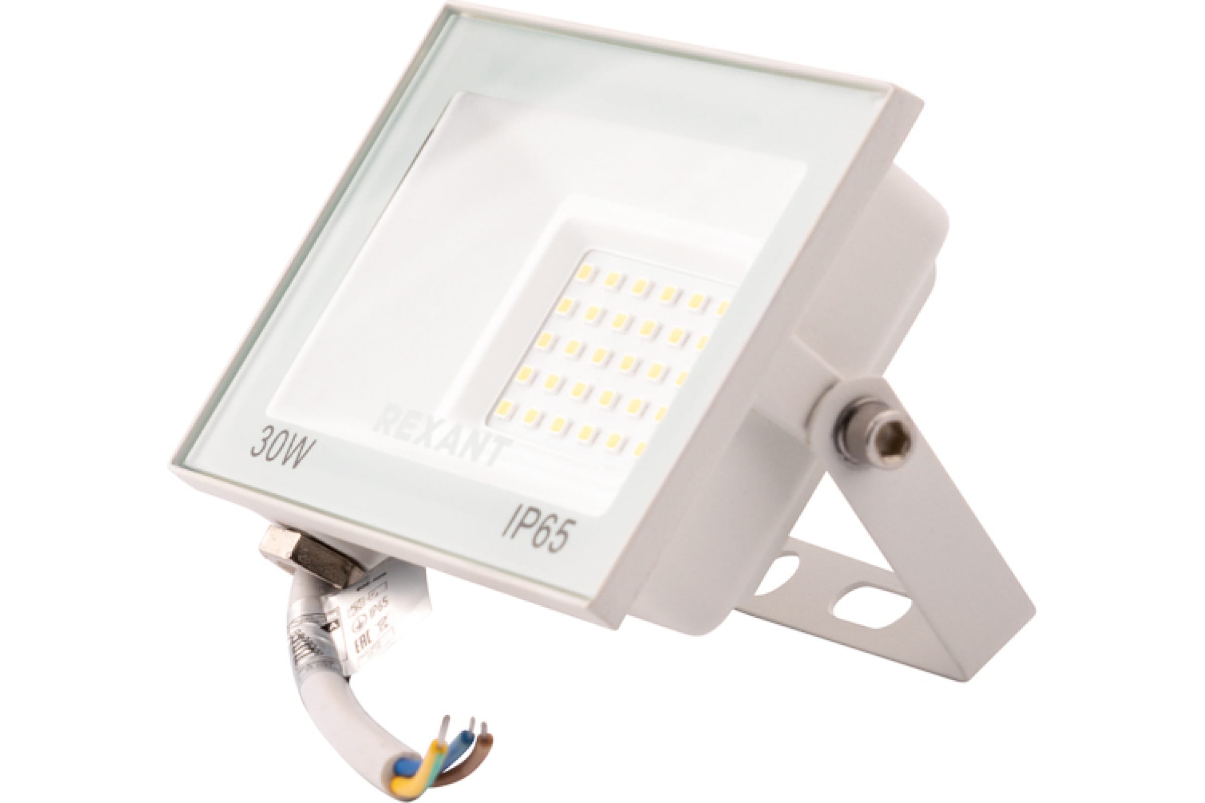 REXANT Прожектор светодиодный LED 30 Вт 2400 Лм 2700 K белый корпус 605-028