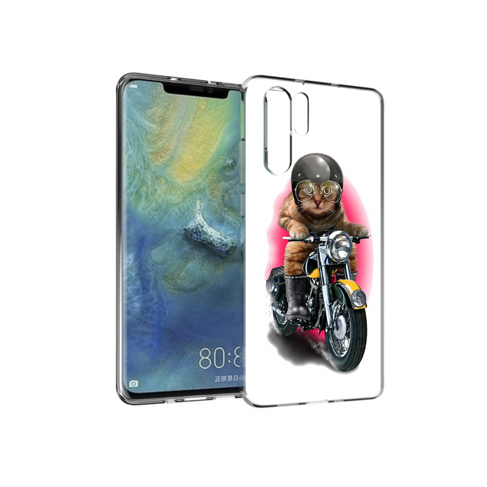 Чехол MyPads Tocco для Huawei P30 Pro мото-кот
