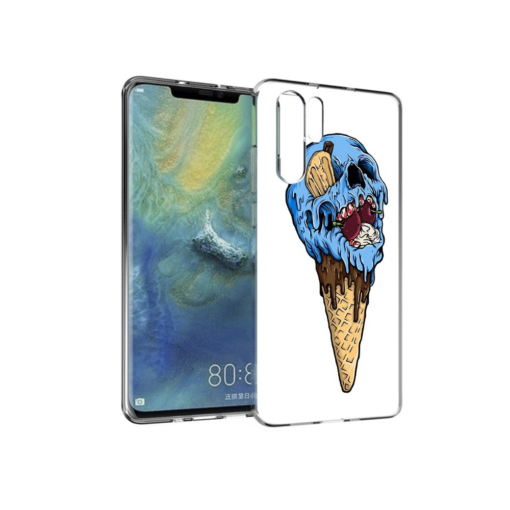 

Чехол MyPads Tocco для Huawei P30 Pro мороженное череп, Прозрачный, Tocco