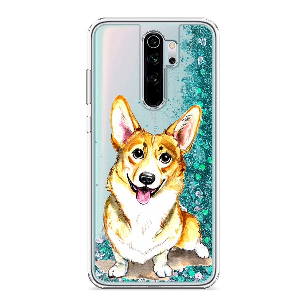 

Жидкий чехол с блестками "Малыш корги" на Xiaomi Redmi Note 8 Pro, 36695-1