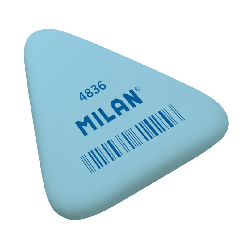 

Ластик каучуковый Milan 36шт/уп треуг. цв.ассор в прозр.пластик.банке 4836