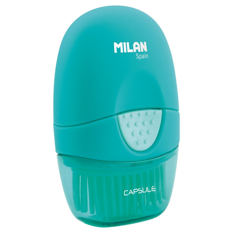 

Ластик каучуковый Milan Capsule в пластиковом чехле с щёткой, цв в асс