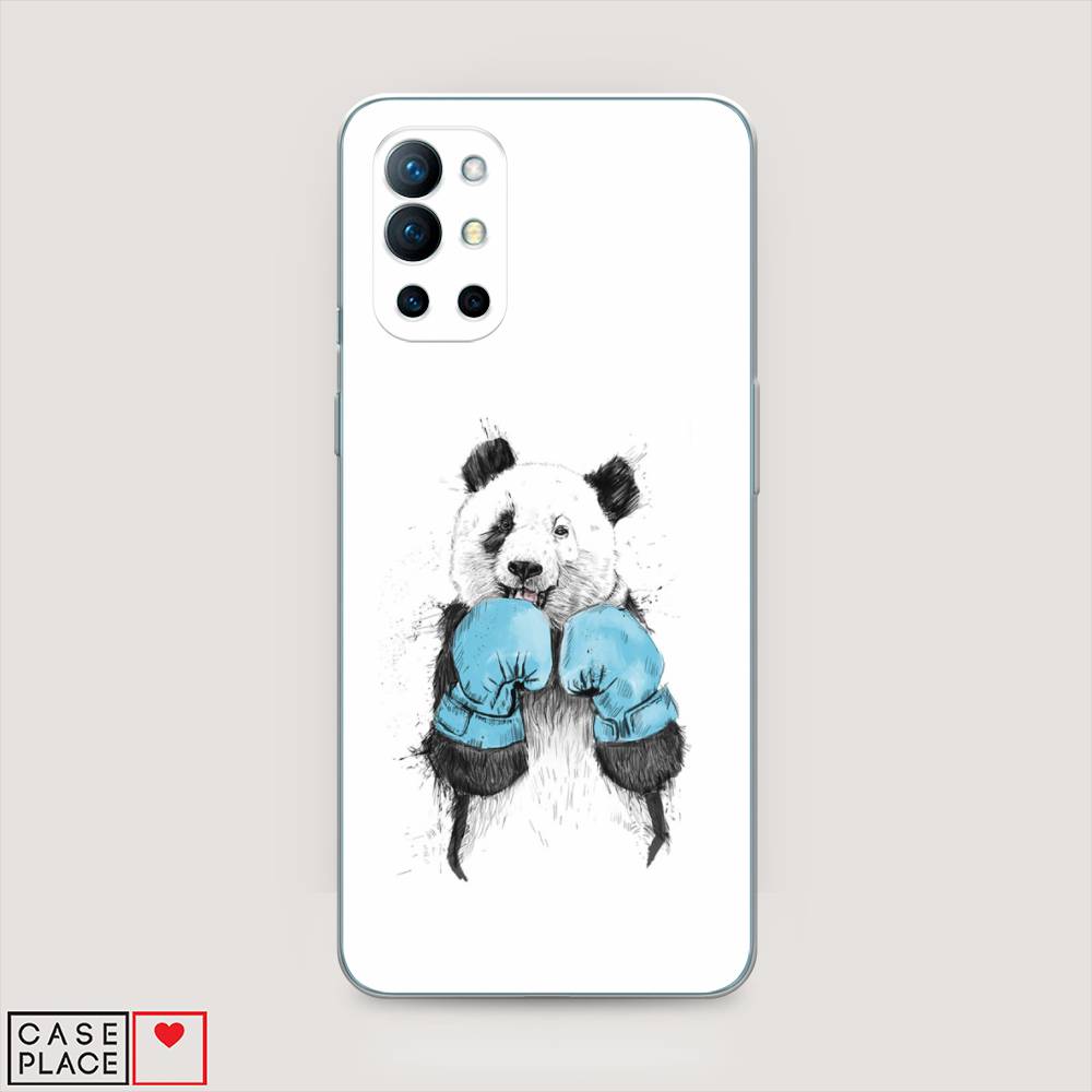 

Чехол на OnePlus 9R "Панда боксер", Голубой;белый;серый, 151650-1