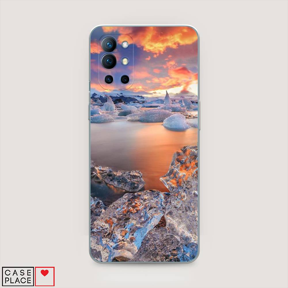 

Чехол на OnePlus 9R "Ледники", Синий;оранжевый, 151650-2