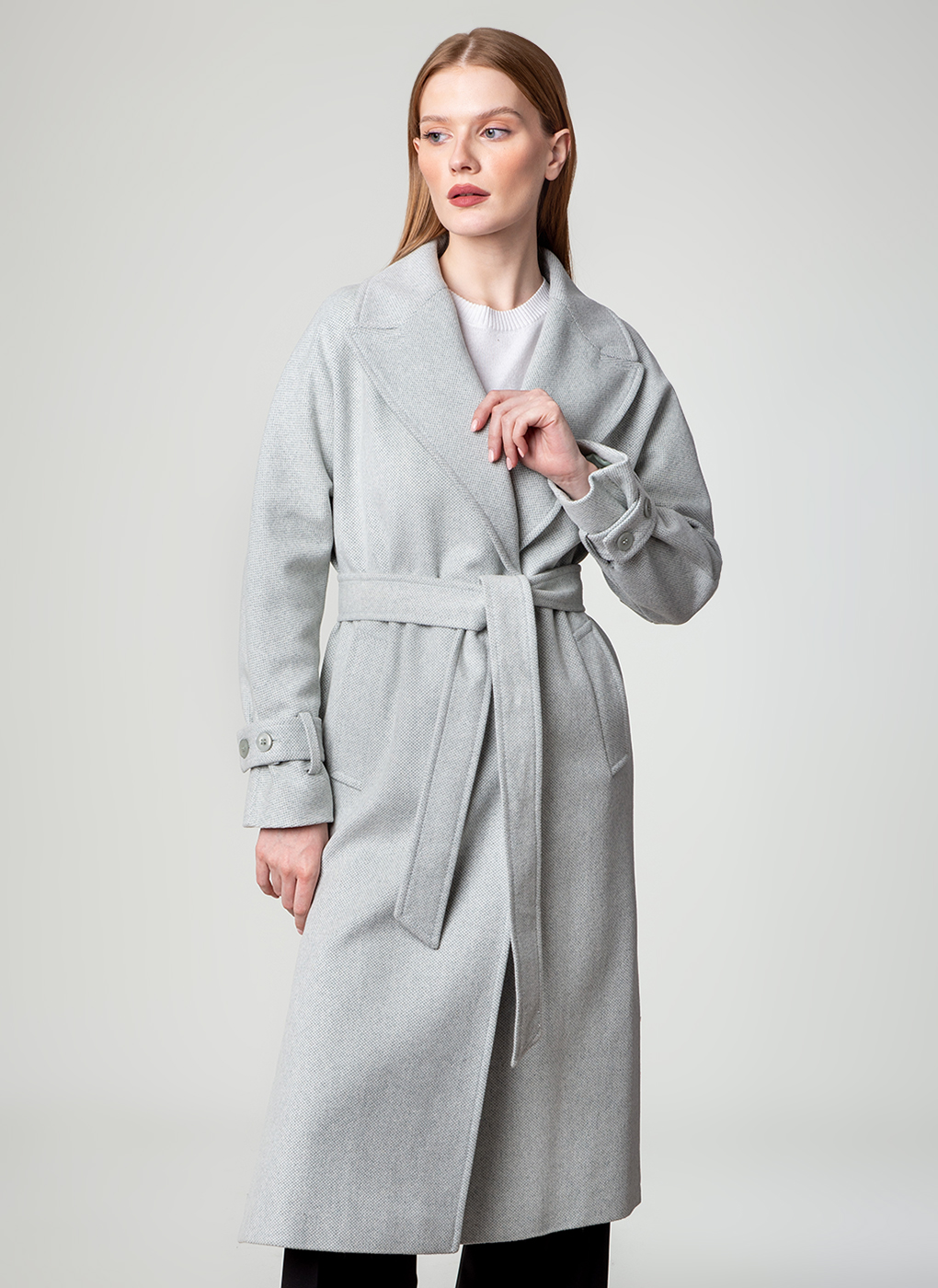 Пальто женское Каляев 52382 зеленое 44 RU