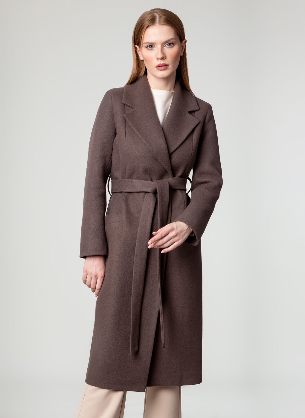 

Пальто женское Giulia Rosetti 60196 коричневое 46 RU, Коричневый, 60196
