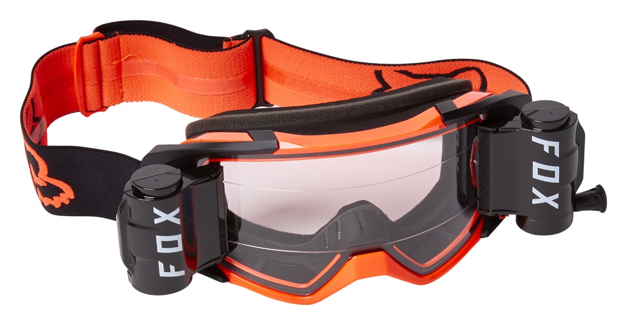 Очки кроссовые Fox Vue Stray Roll Off Goggle Black Orange