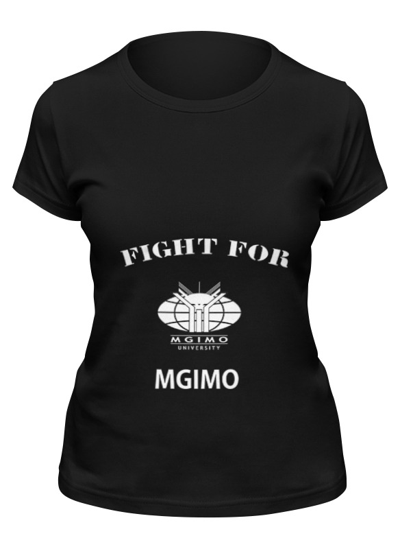 

Футболка женская Printio Fight for mgimo черная M, Черный, Fight for mgimo