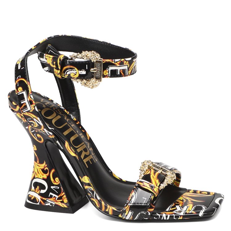 

Босоножки женские Versace Jeans Couture 76VA3S36 черные 35 EU, Черный, 76VA3S36
