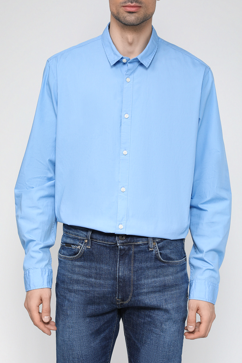 

Рубашка мужская Esprit Casual 992EE2F305 голубая S, Голубой, 992EE2F305