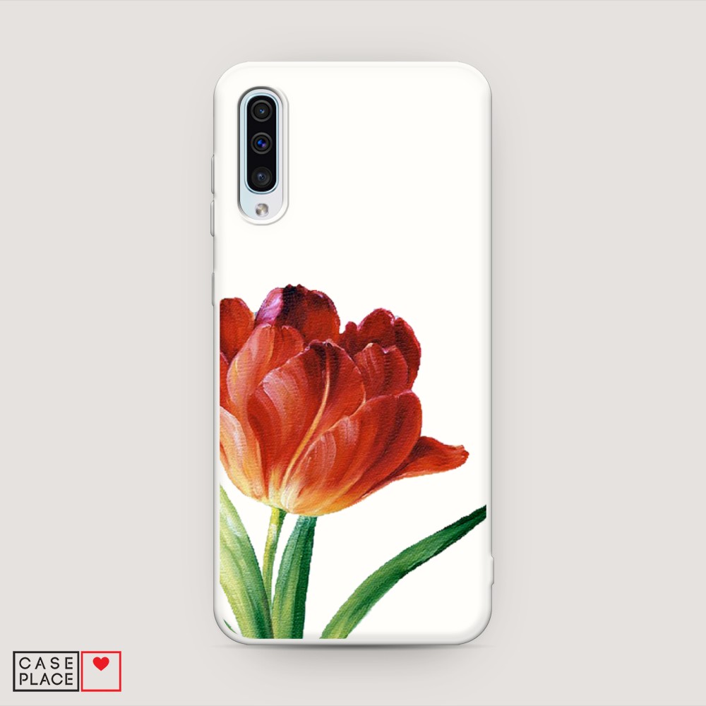 

Матовый силиконовый чехол "Красный тюльпан" на Samsung Galaxy A50