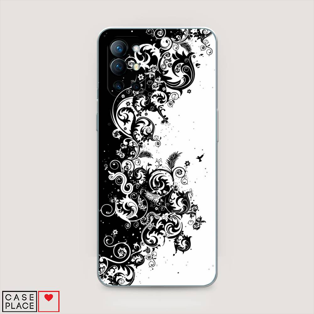 

Чехол на OnePlus 9R "Черно белый узор", Белый;черный;серый, 151650-3