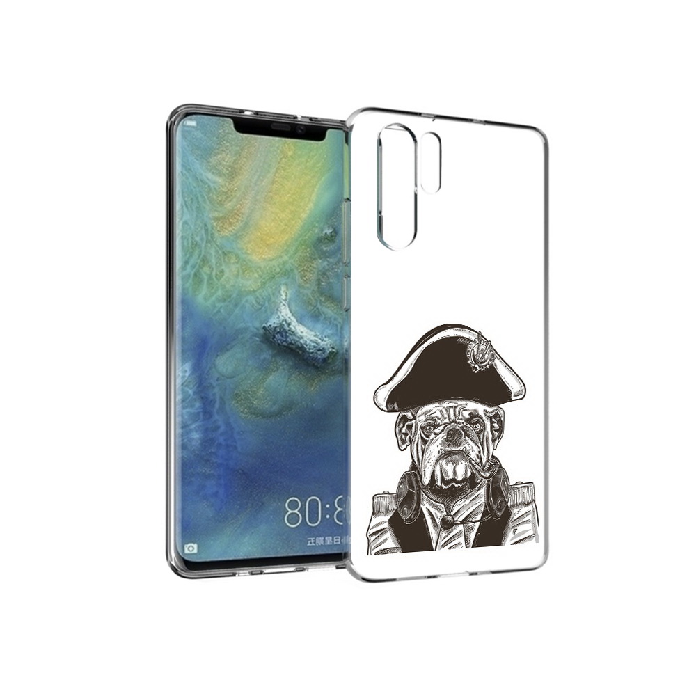 

Чехол MyPads Tocco для Huawei P30 Pro мопс генерал, Прозрачный, Tocco