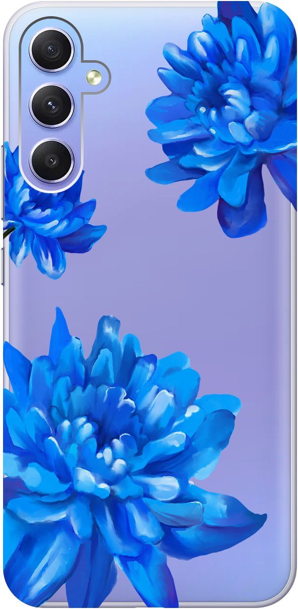 

Чехол на Samsung Galaxy A34 5G с 3D принтом "Amazing Asters" прозрачный, Прозрачный;голубой, 158724