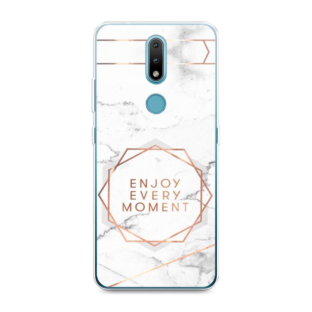 

Чехол Awog на Nokia 2.4 / Нокиа 2.4 "Enjoy every moment мрамор", Белый;розовый;серый, 123850-7