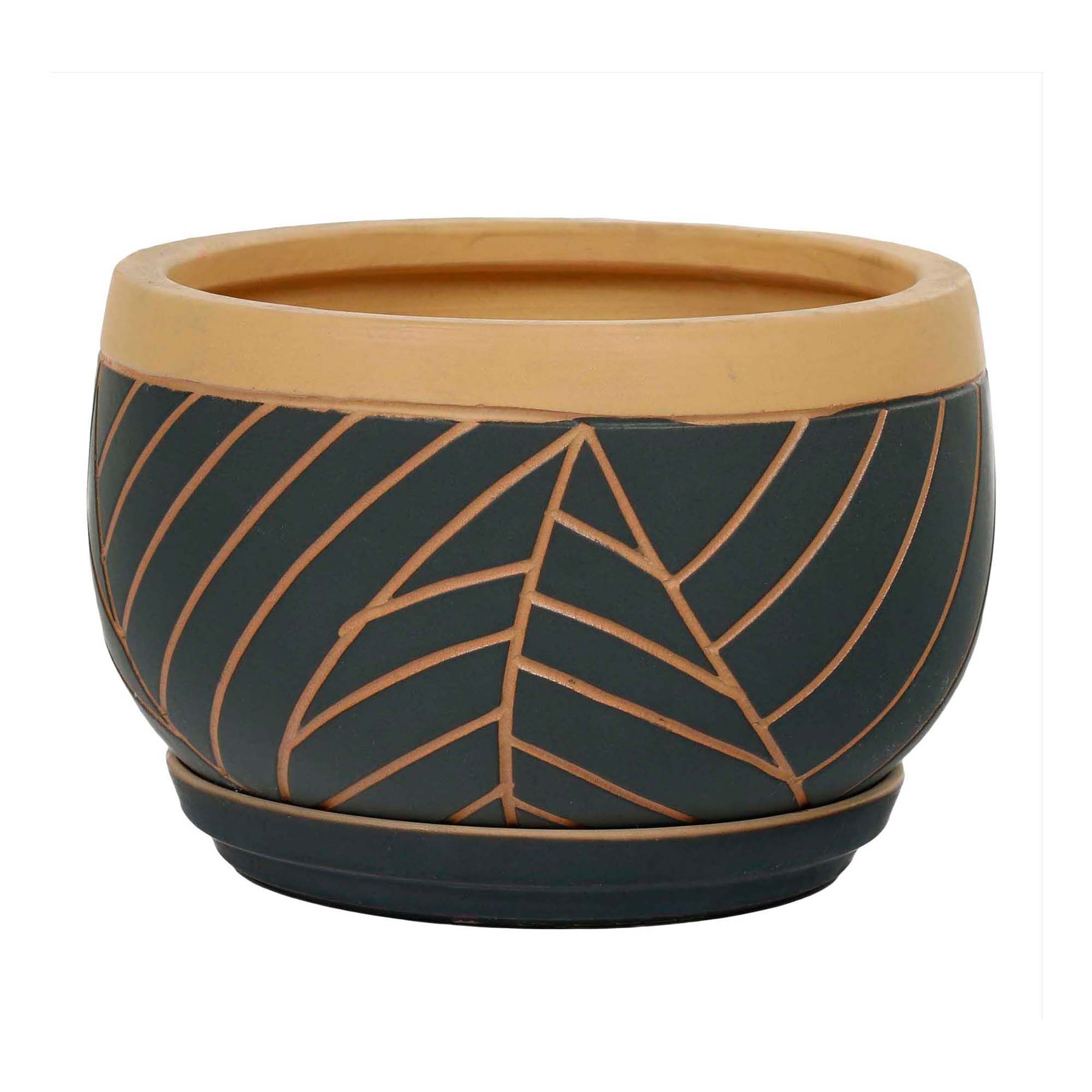 Горшок Viet Thanh 18 см сине-бежевый