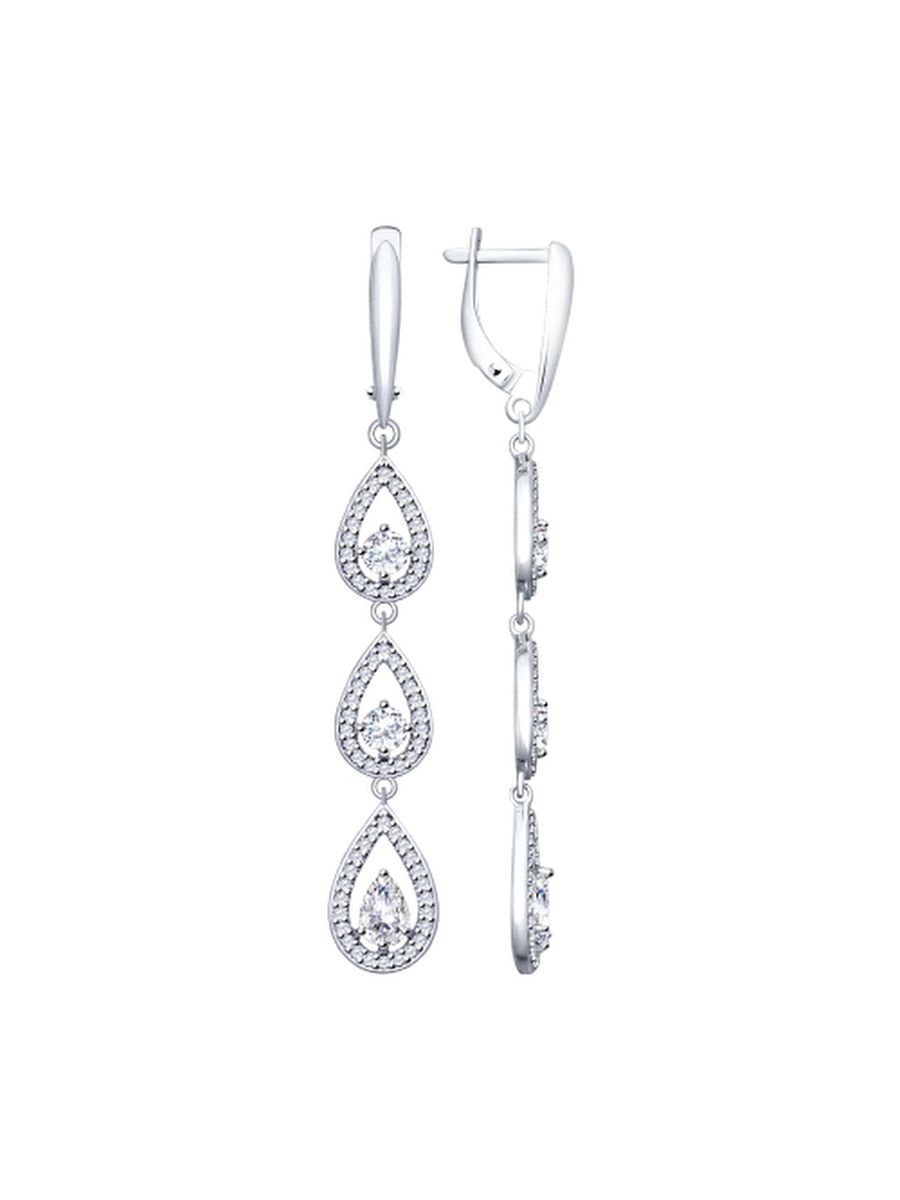 

Серьги из серебра TEO MAORI 894022742, фианит, 894022742