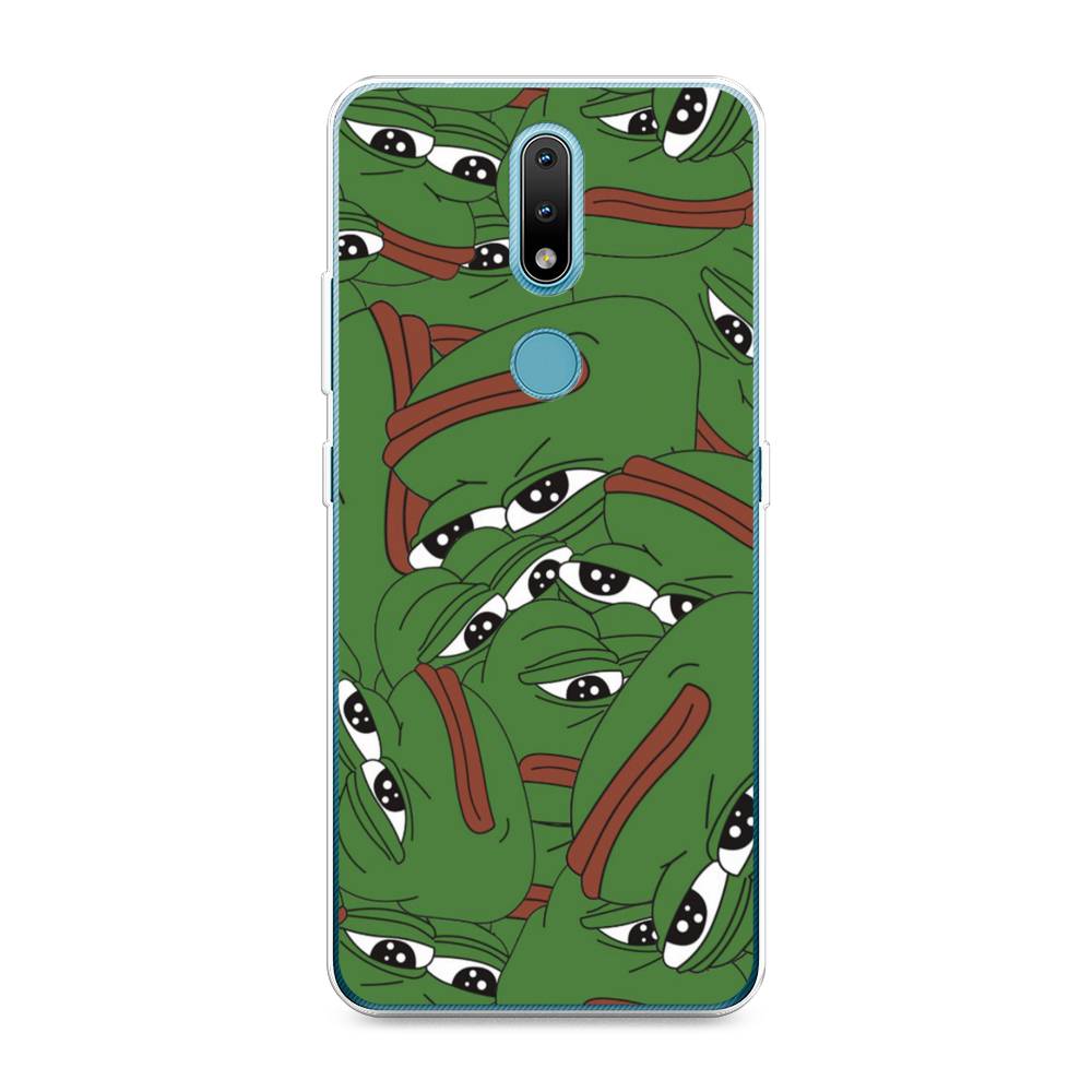 

Чехол Awog на Nokia 2.4 / Нокиа 2.4 "Печальный frog", Зеленый;белый, 123850-9