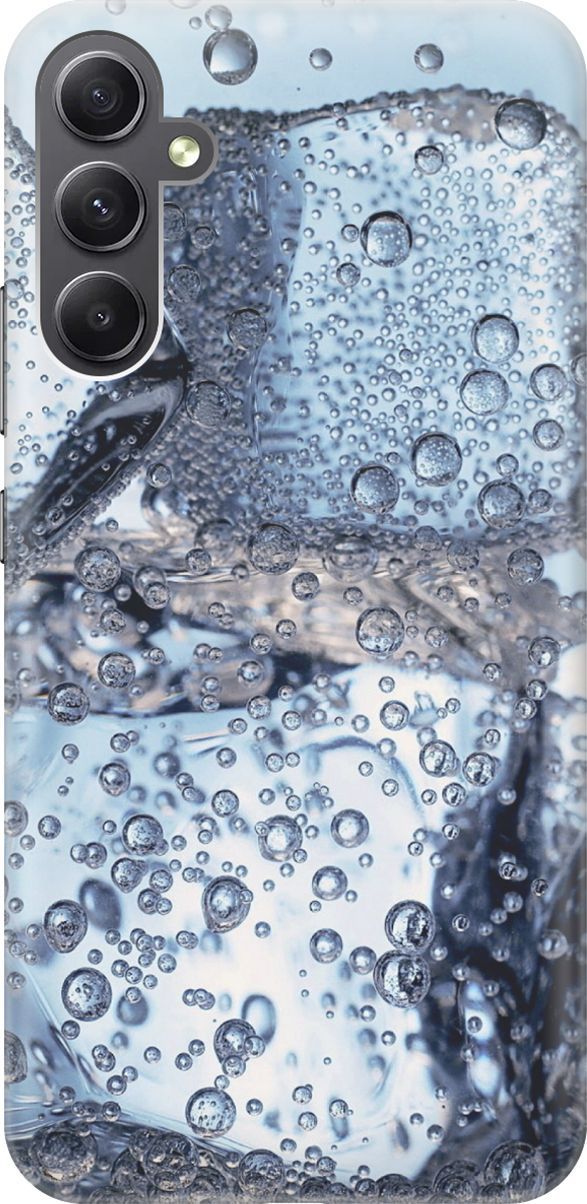

Чехол на Samsung Galaxy A34 5G "Лед и пузырьки", Белый;голубой, 158706
