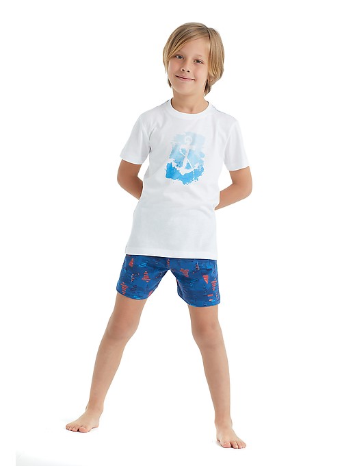 Пижама детская BlackSpade BS40037, белый, 164