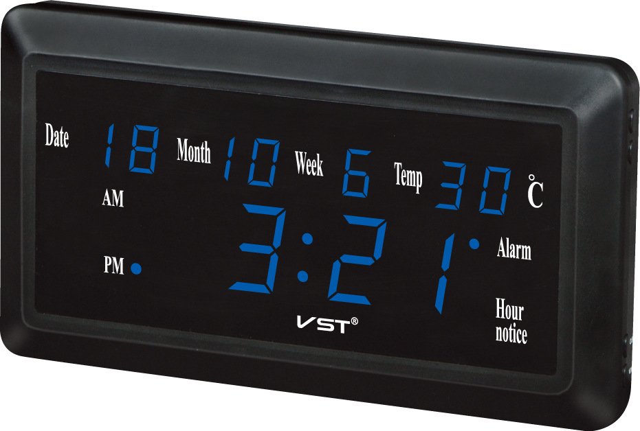 

Настольные часы VST-795/М1-черный-VST795W-синий, VST-795