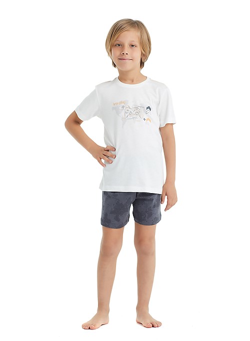 Пижама детская BlackSpade BS40035, белый, 104