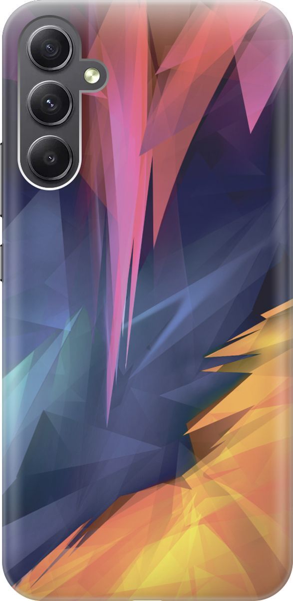 

Чехол на Samsung Galaxy A34 5G "Розовый, синий, желтый", Желтый;розовый, 158707