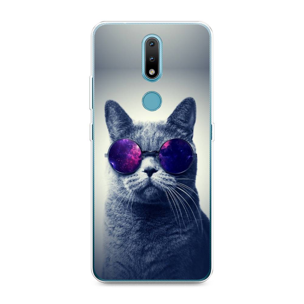

Чехол Awog на Nokia 2.4 / Нокиа 2.4 "Космический кот", Красный, 123850-1