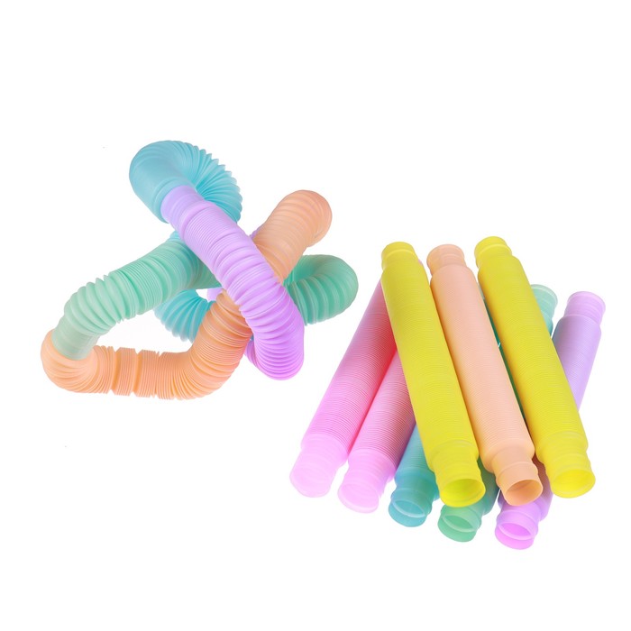 фото Игрушка антистресс pop tubes, набор 12 шт., цвета микс bazar