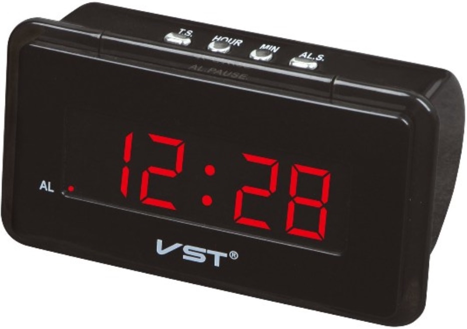 

Настольные часы VST728/М1-черный-VST728-красный, VST728