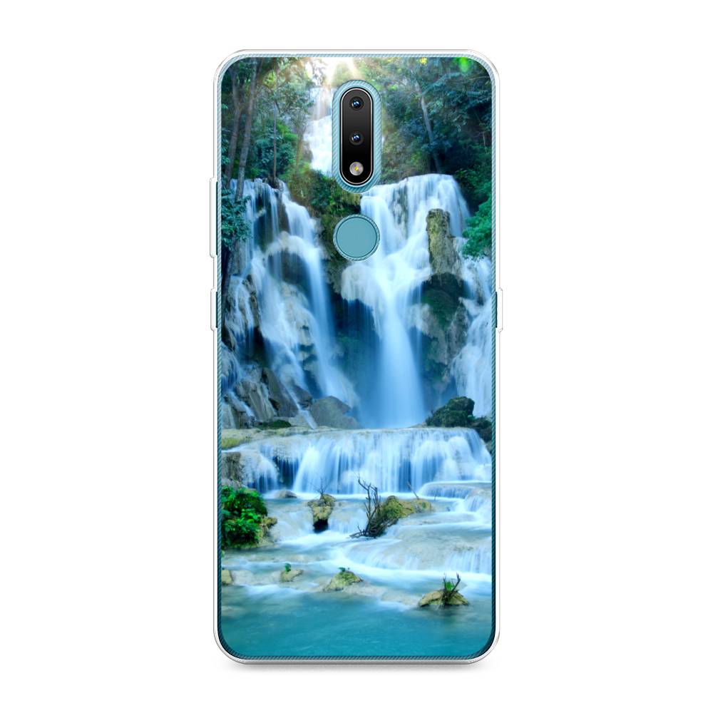

Чехол Awog на Nokia 2.4 / Нокиа 2.4 "Водопад 8", Голубой;зеленый, 123850-4