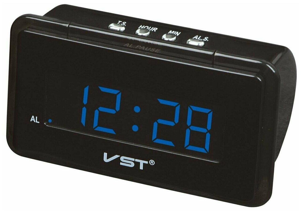

Настольные часы VST728/М1-черный-VST728-синий, VST728