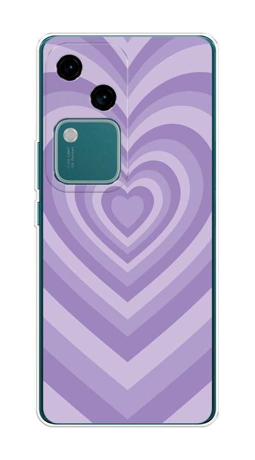 

Чехол на Vivo V30/S18 "Violet heart latte", Фиолетовый, 2610250-1