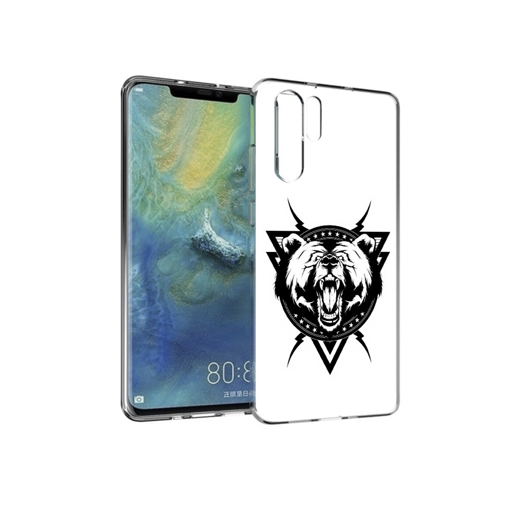 

Чехол MyPads Tocco для Huawei P30 Pro медведь в треугольнике, Прозрачный, Tocco