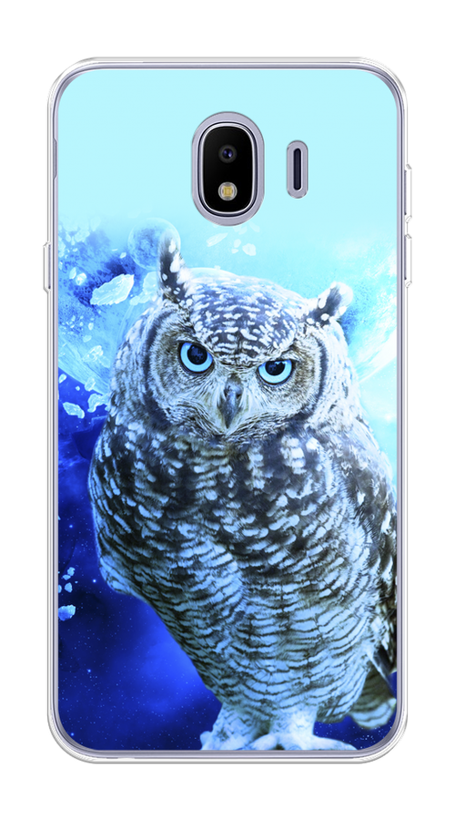 

Чехол Awog на Samsung Galaxy J4 "Сова арт 7", Синий;голубой, 26450-1