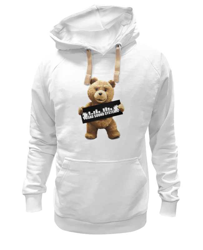 

Толстовка унисекс Printio Ted pss белая S, Ted pss