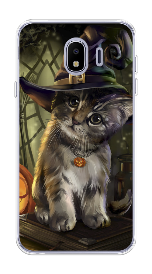

Чехол Awog на Samsung Galaxy J4 "Кот на Хэллоуин", Зеленый;серый, 26450-2