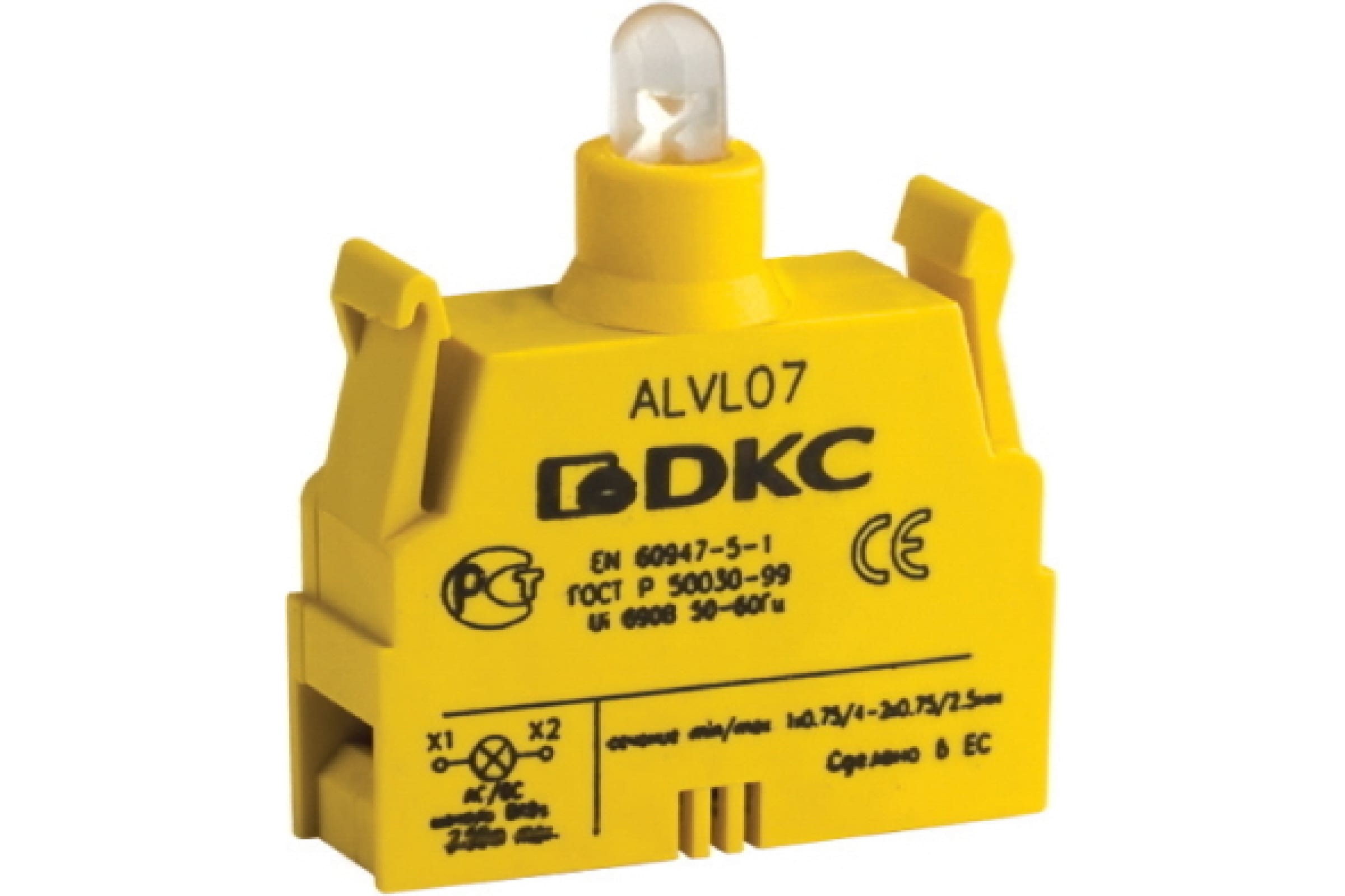

Контактный блок с клеммными зажимами под винт DKC со светодиодом на 12В ALVL12 93784